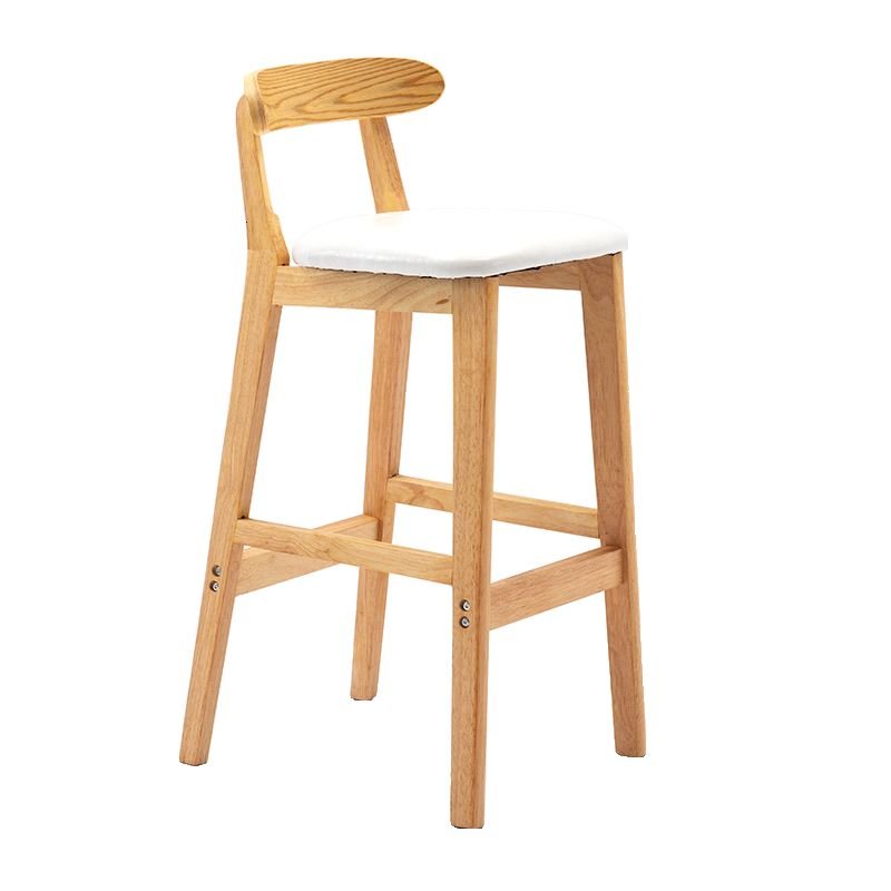 White Ventilated Back Below Counter Pub Stool, White