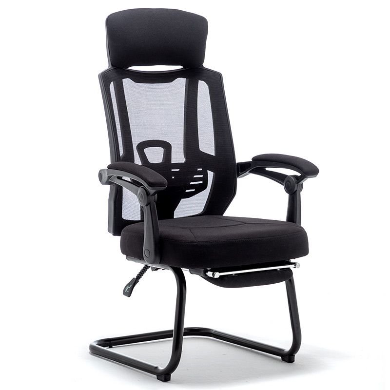 Adult Chair with Air System, Reclining, Back Support, Cushions, Cross-Leg Design, and Lumbar Support, Black, With Footrest, Arch