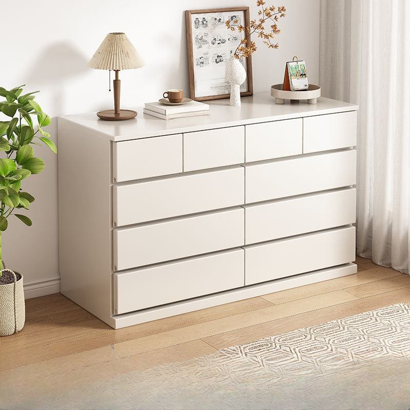 5 Tiers Simple Cube Double Dresser with 10 Drawers, 63"L x 16"W x 33"H, White