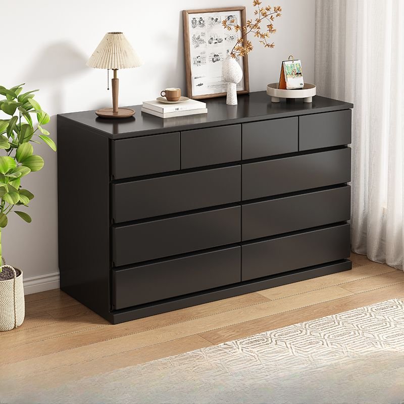 5 Tiers Modern Simple Style Square Ink Console Dresser with 10 Drawers, 63"L x 16"W x 33"H