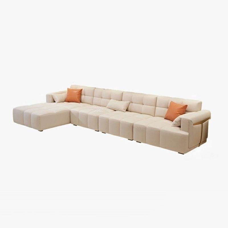 Tufted L-Shape Left Sofa Recliner with 4 Pc for Living Space, 142"L x 71"W x 32"H, Tech Cloth