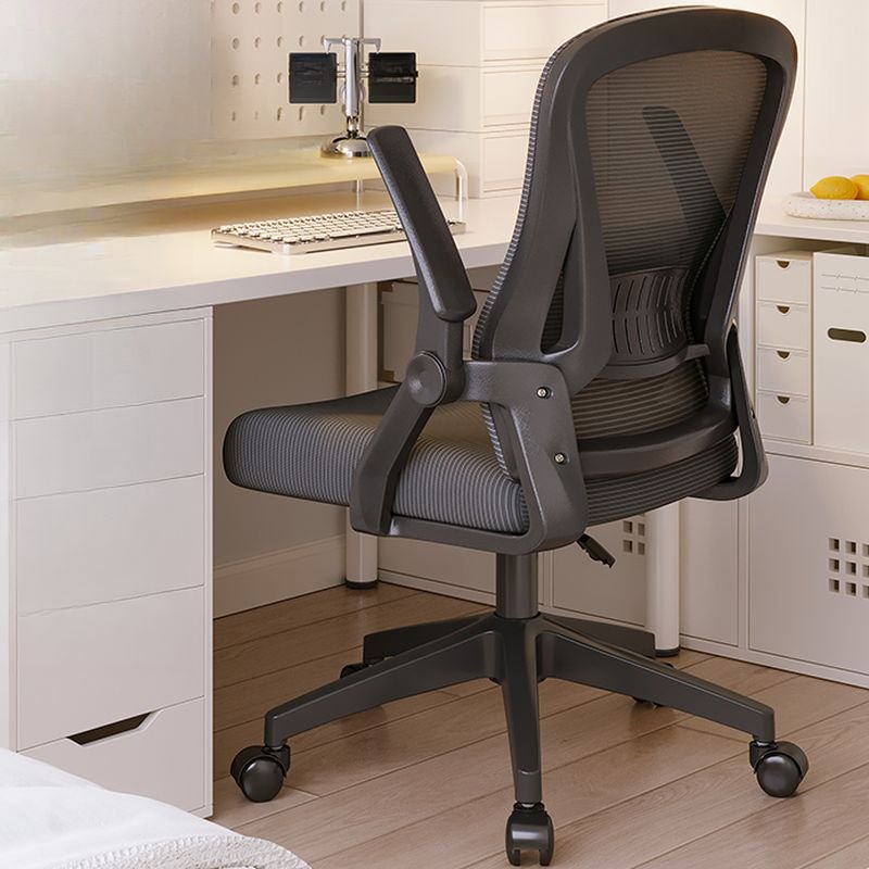 Adjustable Lumbar Support Studio Chairs with Reclining Feature and Back Support - Black Tilt Unavailable Flip-Up Without Headrest