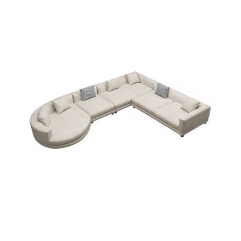 Seats 5 L-Shape Right Hand Facing Corner Sectional for Living Space, 4 Pc , 138"L x 99"W x 26"H, Tech Cloth