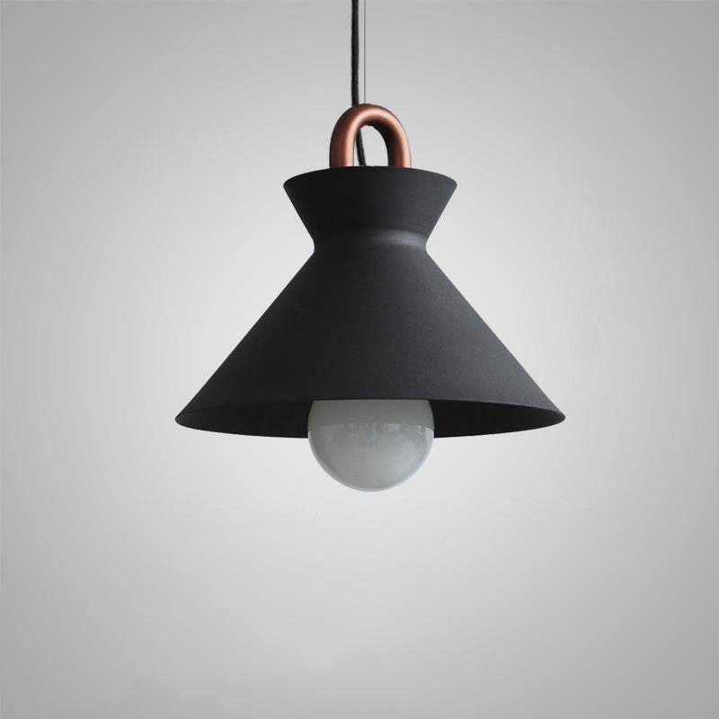 Coil Ceiling Pendant Light ∅ 9.8″ x H 8.7″ , Dia 25cm x H 22cm , Black