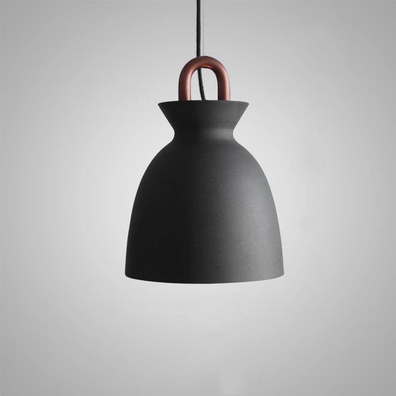 Coil Ceiling Pendant Light ∅ 7.5″ x H 11″ , Dia 19cm x H 28cm , Black