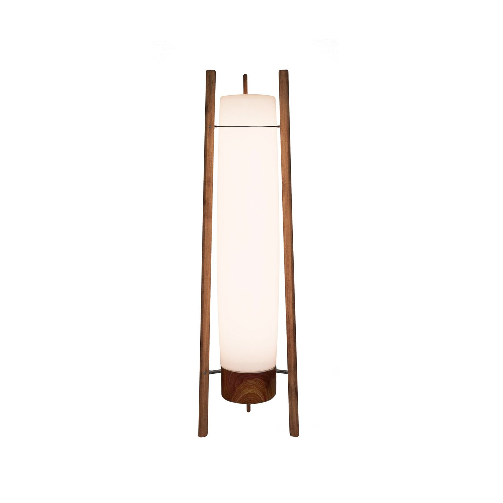 EU plug Side LED Floor Lamp in Walnut or White, measuring ∅ 17.7″ x H 63″ (45cm x 160cm)