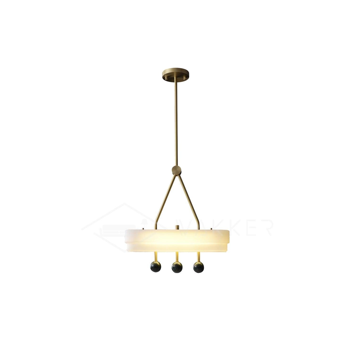 1-Head Spate Pendant Lamp: Dimensions ∅ 17.3″ x H 17.7″ (Dia 44cm x H 45cm), Cool White.
