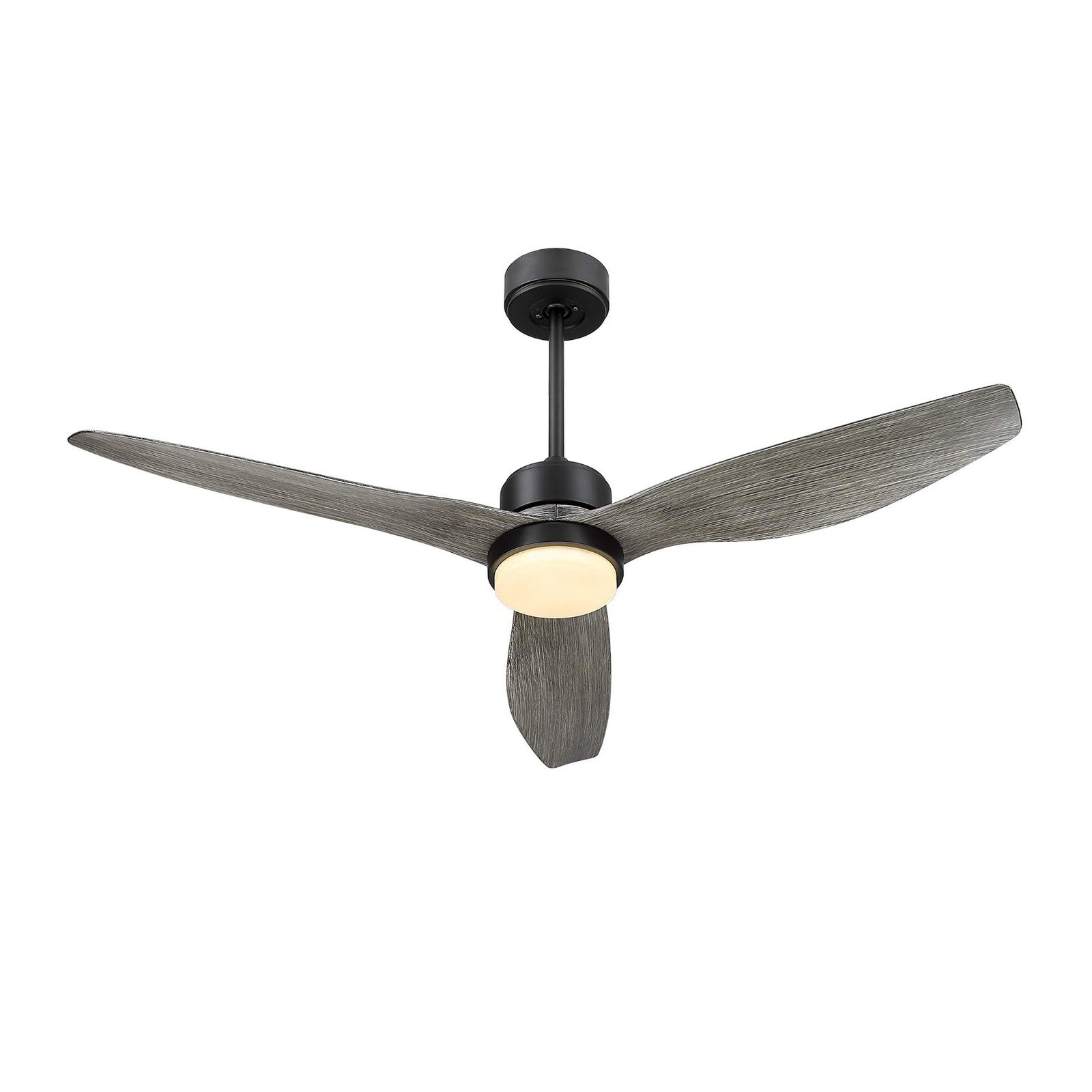 Brown 52-Inch Blade LED Propeller Ceiling Fan with Remote Control, Diameter 52 Inches and Height 17.9 Inches (132cm x 45.4cm), including Remote Control