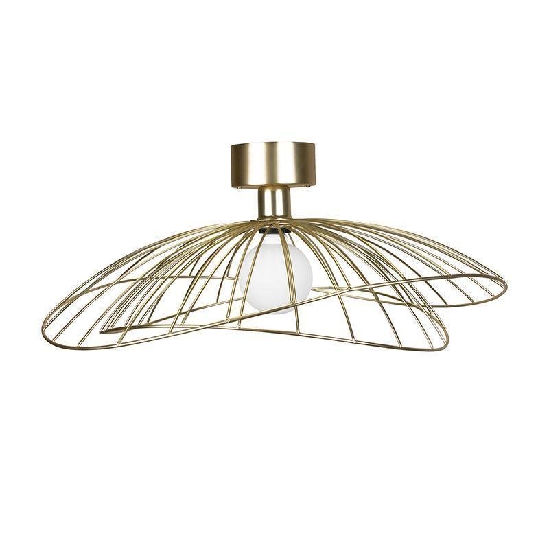 Gold Ray Metal Pendant Light - Size: Diameter 27.6" x Height 11" (70cm x 28cm) - Ideal for Ceiling Illumination