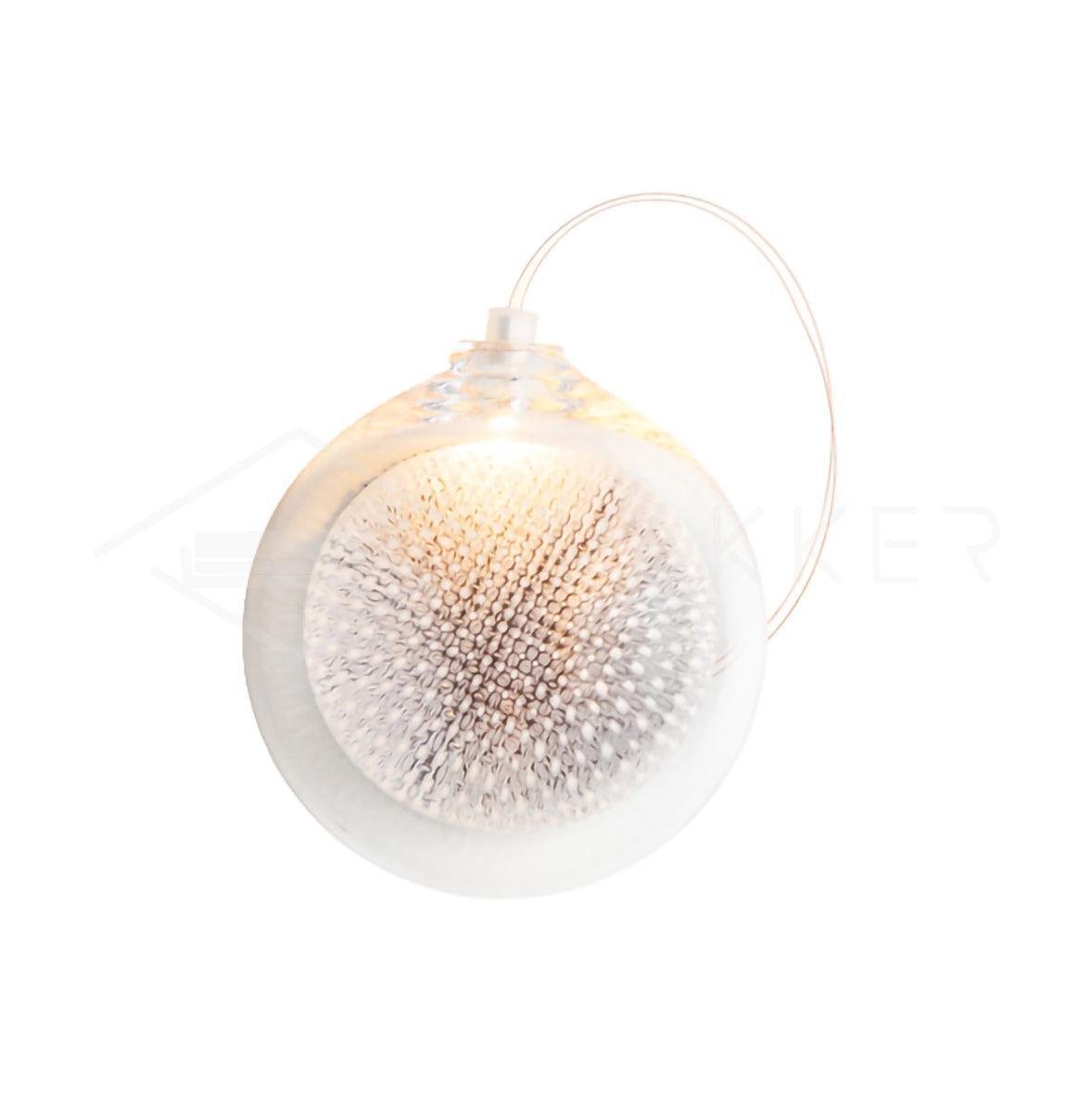 Mesh Glass Wall Lamp ∅ 5.5″ x H 5.9″ , Dia 14cm x H 15cm , Transparent , Cool white