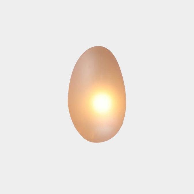 Amber Pebble Wall Lamp, Model A: Dimensions 8.6″ in diameter x 13.7″ in height (22cm x 35cm), Emitting Cool Light