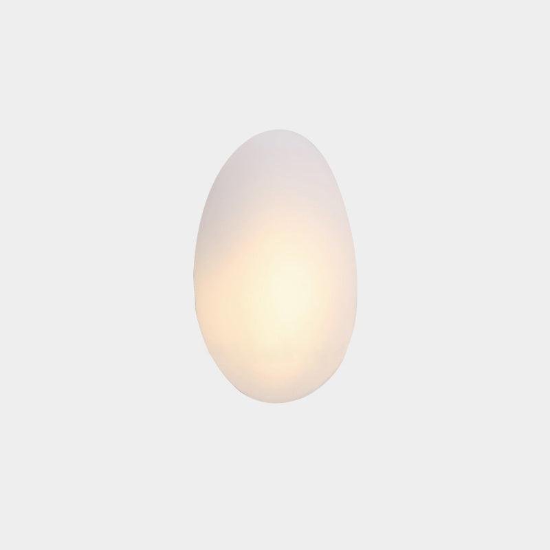 Model A: White Cool Light Pebble Wall Lamp - Dimension: 8.6 inches in diameter and 13.7 inches in height (22cm x 35cm)