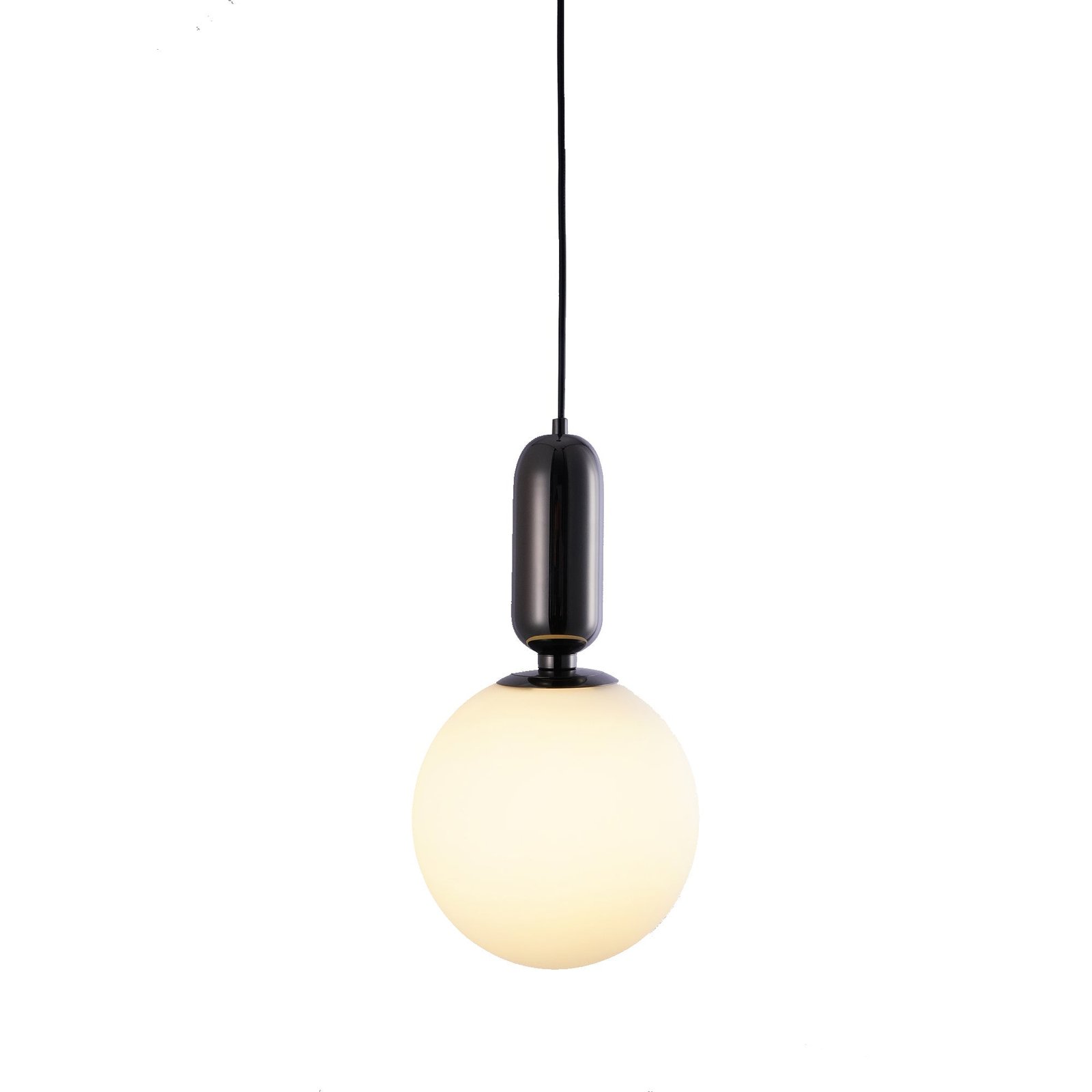 Black and white Aballs Pendant Light measuring 11.8 inches in diameter and 18.8 inches in height (30cm x 48cm)