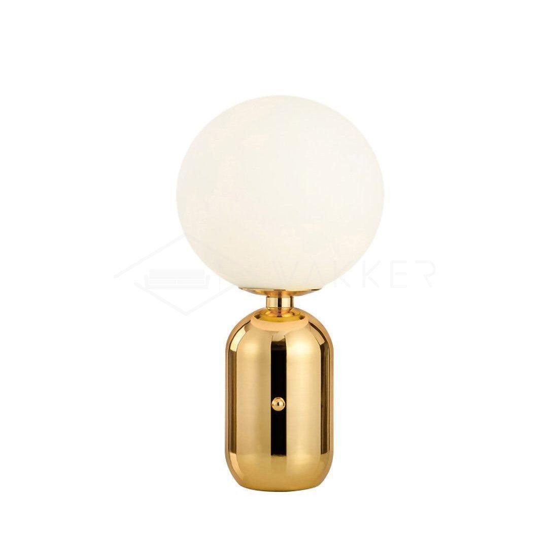 Aballs Table Lamp: Copper and White Finish, EU Plug, 9.8 Inch Diameter, 19.7 Inch Height, or 25cm x 45cm.