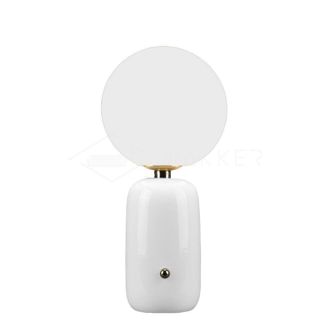 Aballs Table Lamp in White, with EU Plug, Measures 7.9 inches in Diameter and 15.7 inches in Height (20cm x 40cm)