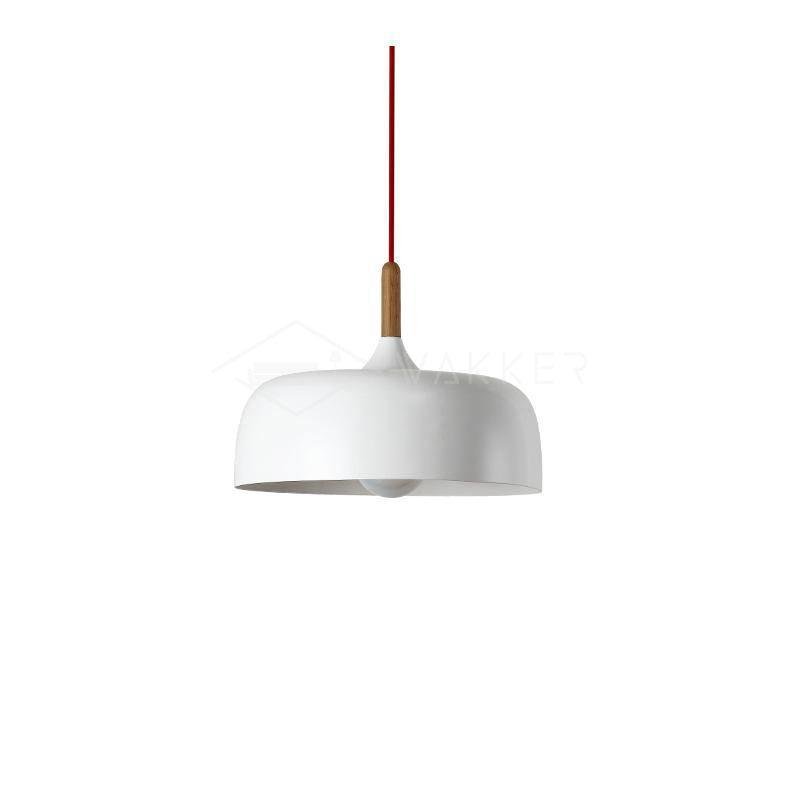 18.5-inch Diameter White Acorn Pendant Light with a Height of approximately 14.1 inches (or 47cm x 36cm)