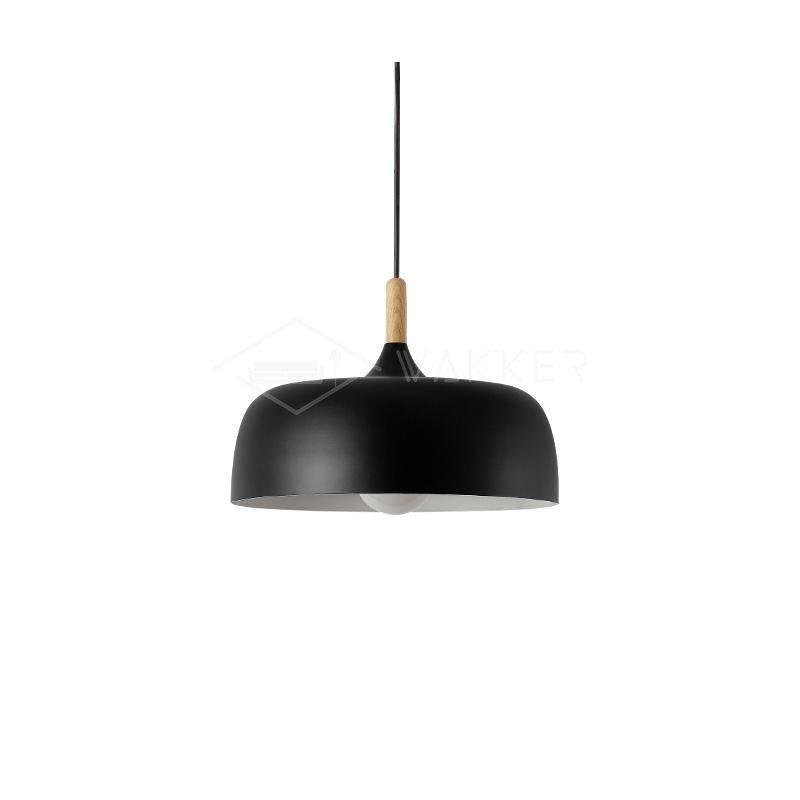 Black Acorn Pendant Light, measuring 12.6 inches in diameter and 9.8 inches in height (32cm x 25cm)