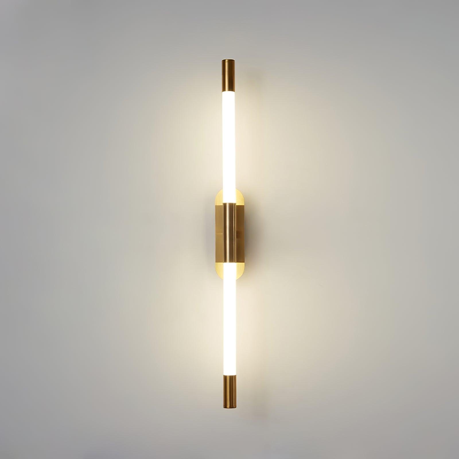 Agnes Sconce with Neutral Light - Gold Finish, 2" Diameter x 22.4" Height (5cm x 57cm)