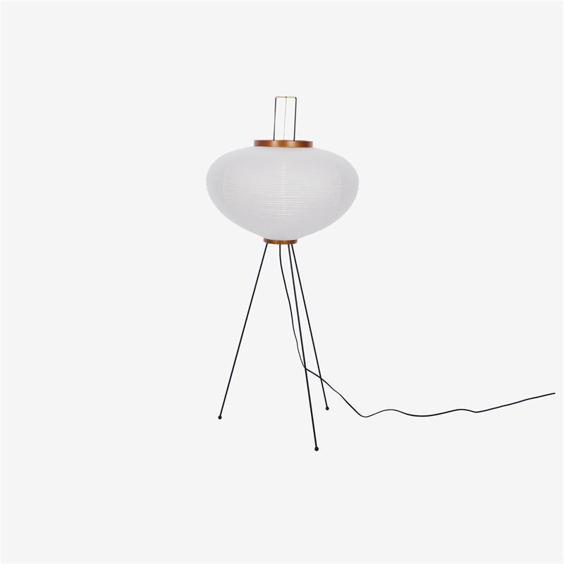 Akari 10A Rice Paper Floor Lamp: Diameter 19.7 inches x Height 47.2 inches, Diameter 50cm x Height 120cm, in White with UK Plug