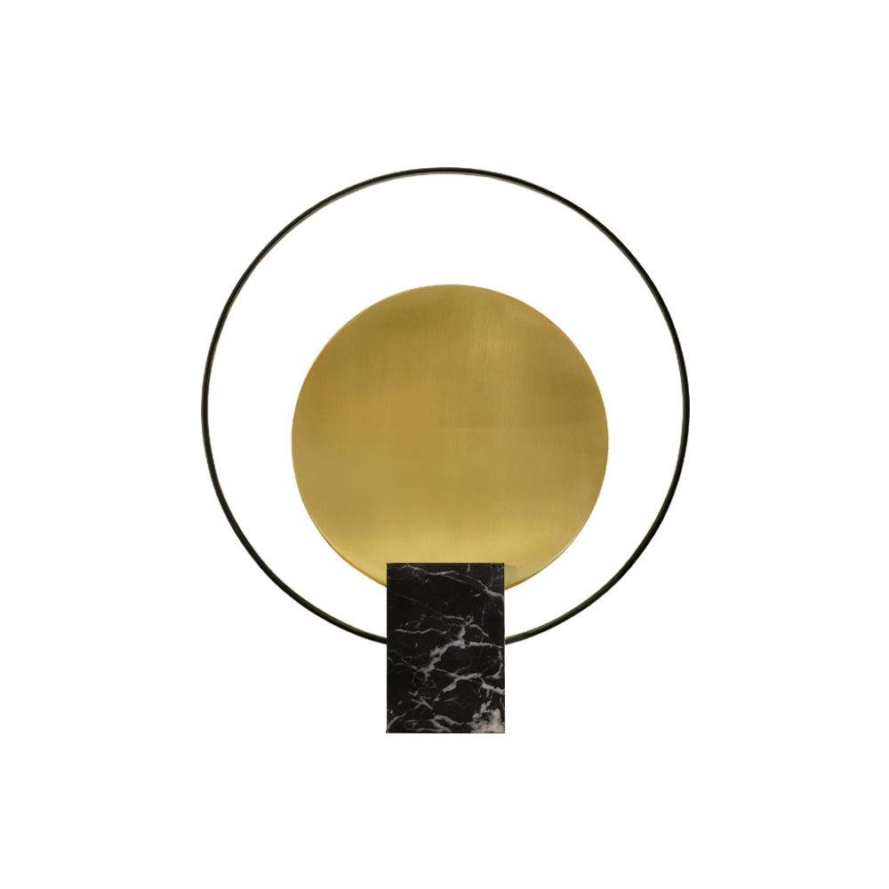 Amos Camden Table Lamp in Black+Gold with EU Plug, Diameter 16.1″ x Height 18.5″ or 41cm x 47cm
