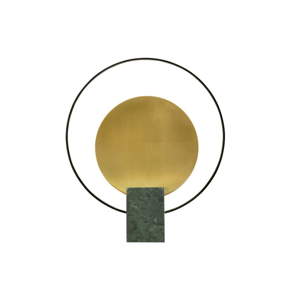 Amos Camden Table Lamp in Green and Gold UK Plug, Dimensions: Diameter 16.1 inches x Height 18.5 inches (41cm x 47cm)