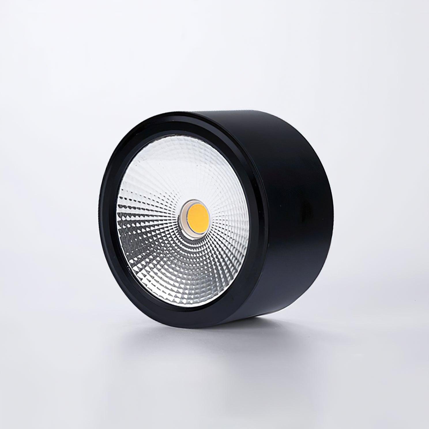 Black Cool Light Anzio Spotlights Set of 10, with a diameter of 3.6 inches and a height of 2 inches.