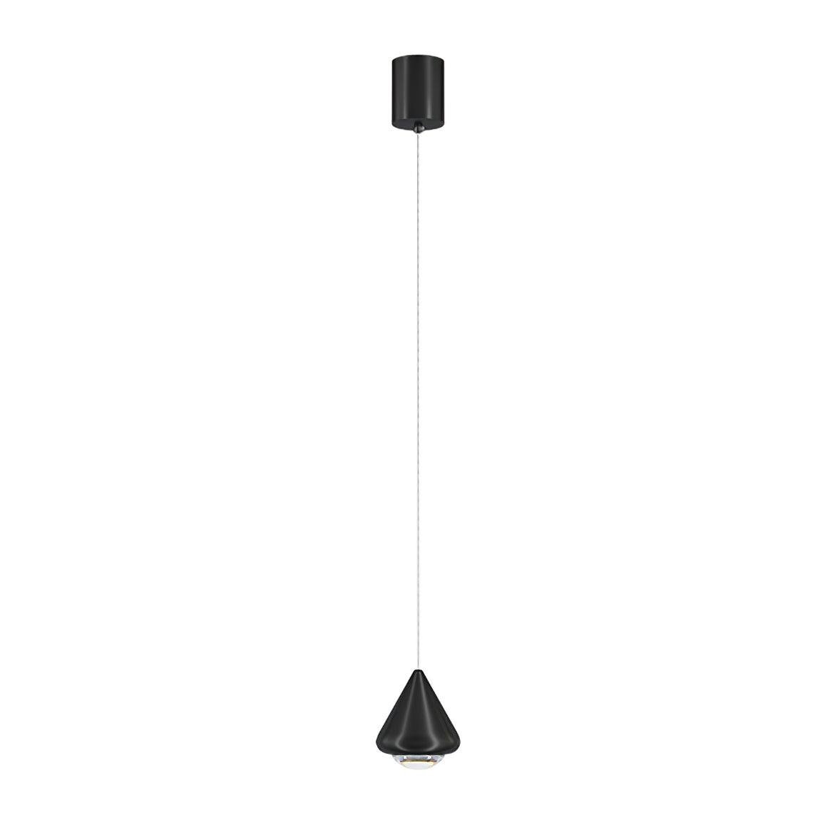 Black Cool Light Apollo Pendant Lamp with a diameter of 3.9 inches and a height of 59 inches (or 10cm x 150cm)