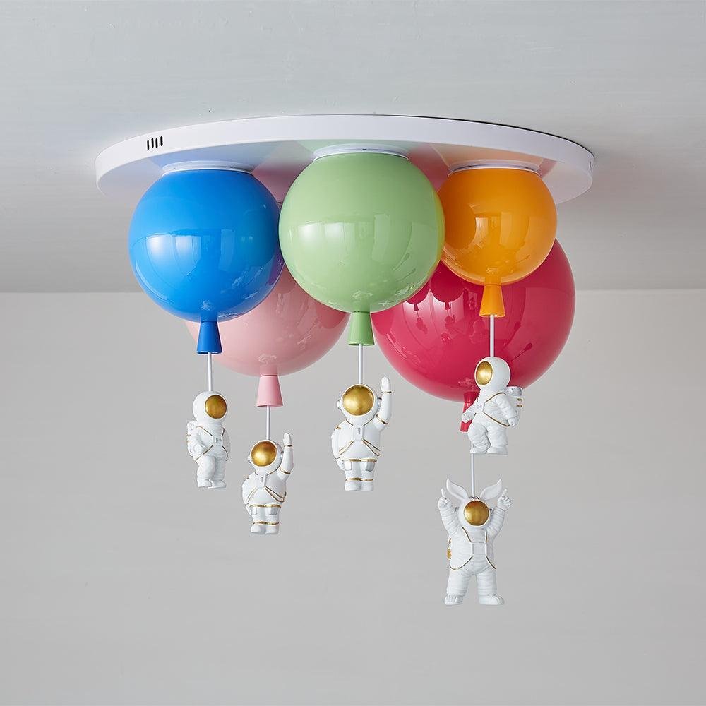 Model C Astronaut Glossy Balloon Ceiling Lamp with 5 heads, measuring ∅ 27.6″ or Dia 70cm
