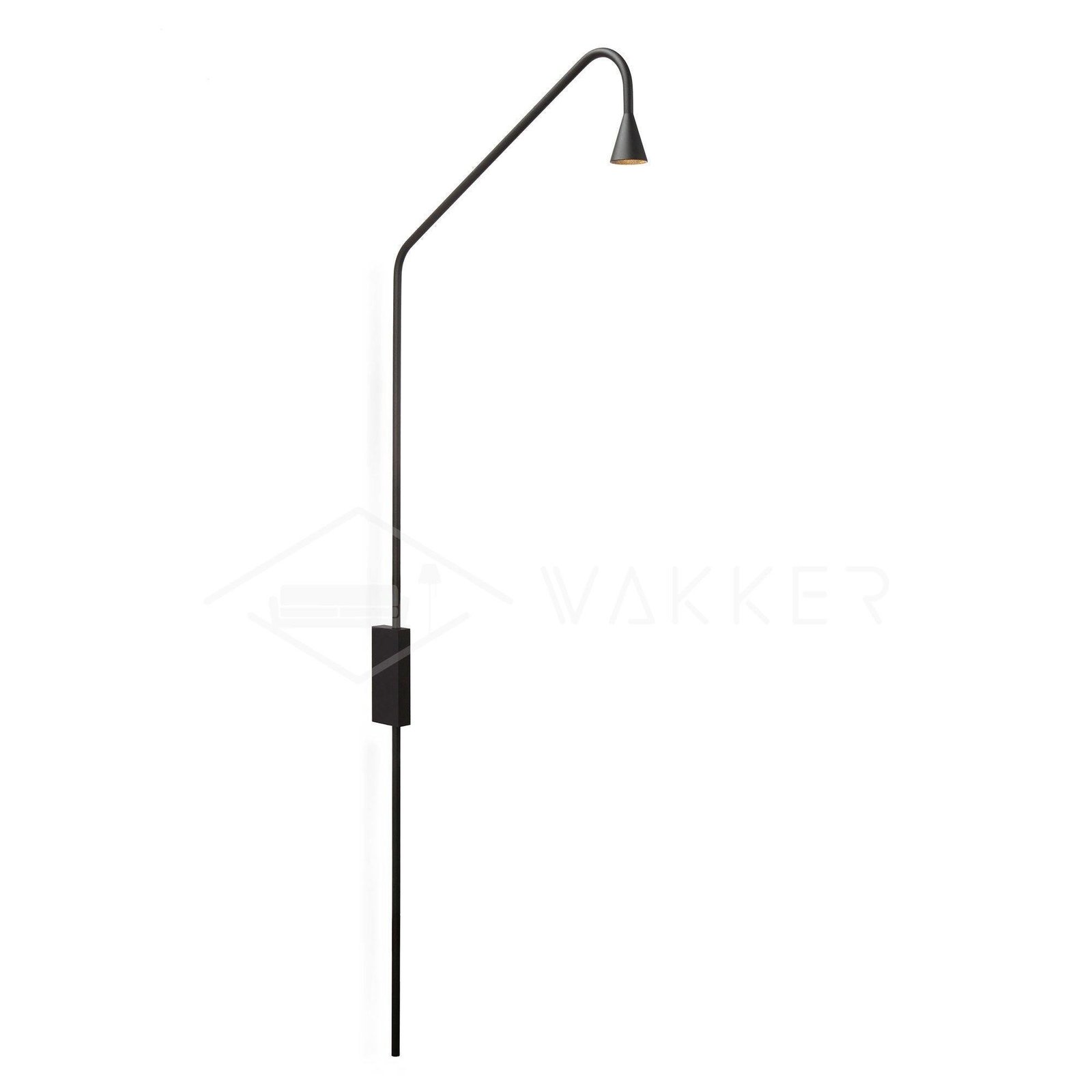 Austere Wall Sconce, Black, Diameter 17.7 inches x Height 45.3 inches (45cm x 115cm), EU plug.