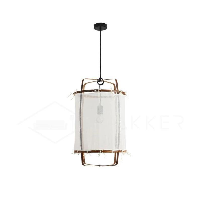 Ay Illuminate White Gauze Pendant Light with a Diameter of 15.7 inches and Height of 24.4 inches (40cm x 62cm)