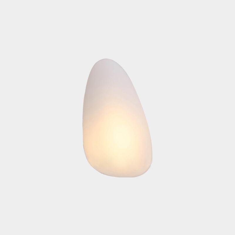Pebble Wall Lamp Model B: White, Cool Light, Dimensions: ∅ 8.6″ x H 11.8″ / Dia 22cm x H 30cm