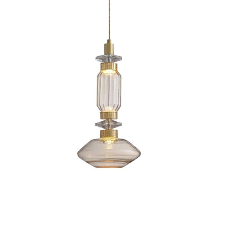 Ballet Pendant Lamp - Model A, Clear Glass, Cool Lighting, Diameter 9.8" x Height 17.7" (25cm x 45cm)