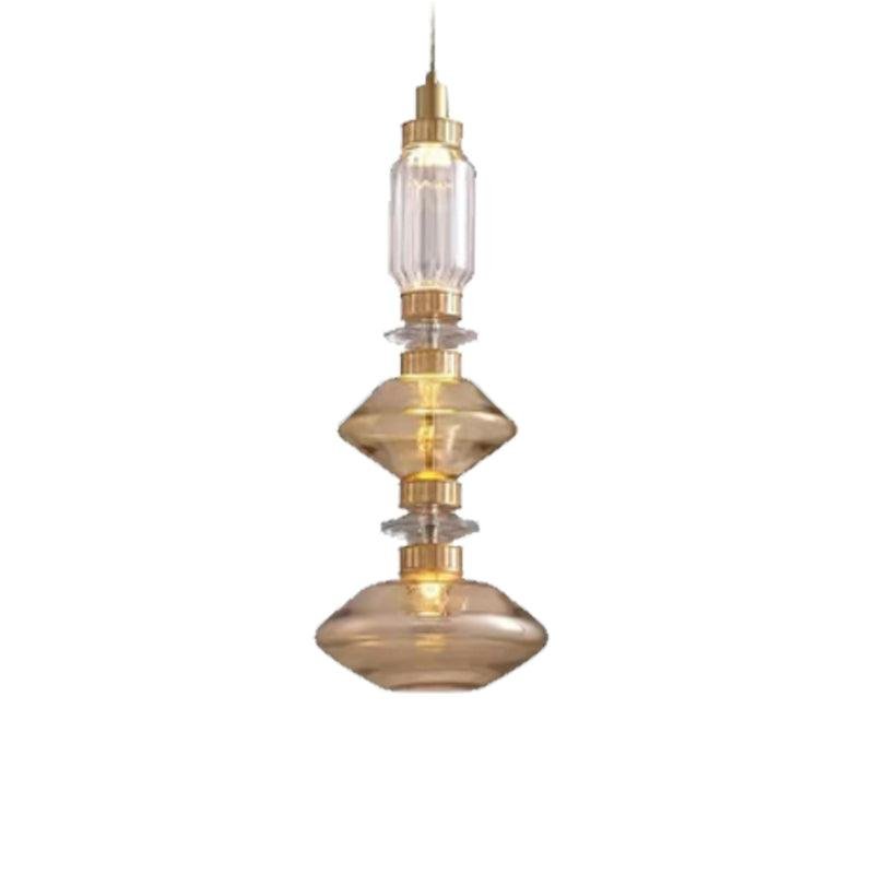 Ballet Pendant Lamp Model D - Dimensions 9.8″ in Diameter x 25.6″ in Height, Transparent, Emitting Cool Light (25cm x 65cm)