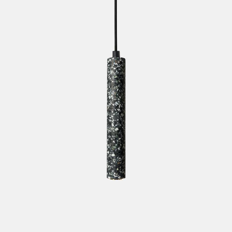 Black Bang Concrete Pendant Light, Diameter 1.6 inches x Height 11.8 inches (4cm x 30cm)