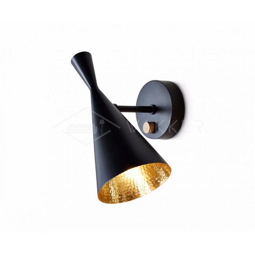 Black Beat Wall Light, measuring 7.9 inches in diameter and 15.8 inches in height, or 20cm in diameter and 40cm in height.