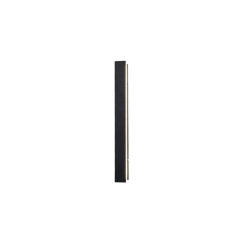 Black Outdoor Sconce with Long Strip Shape, Diameter 2" and Height 31.5", Measures 5cm in Diameter and 80cm in Height, Black Finish, Emitting Cool Light.