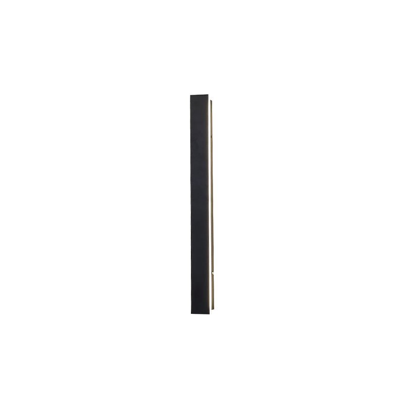 Black Outdoor Sconce with Long Strip Design, 2" Diameter, and 39.4" Height (or 5cm x 100cm), providing Cool Light