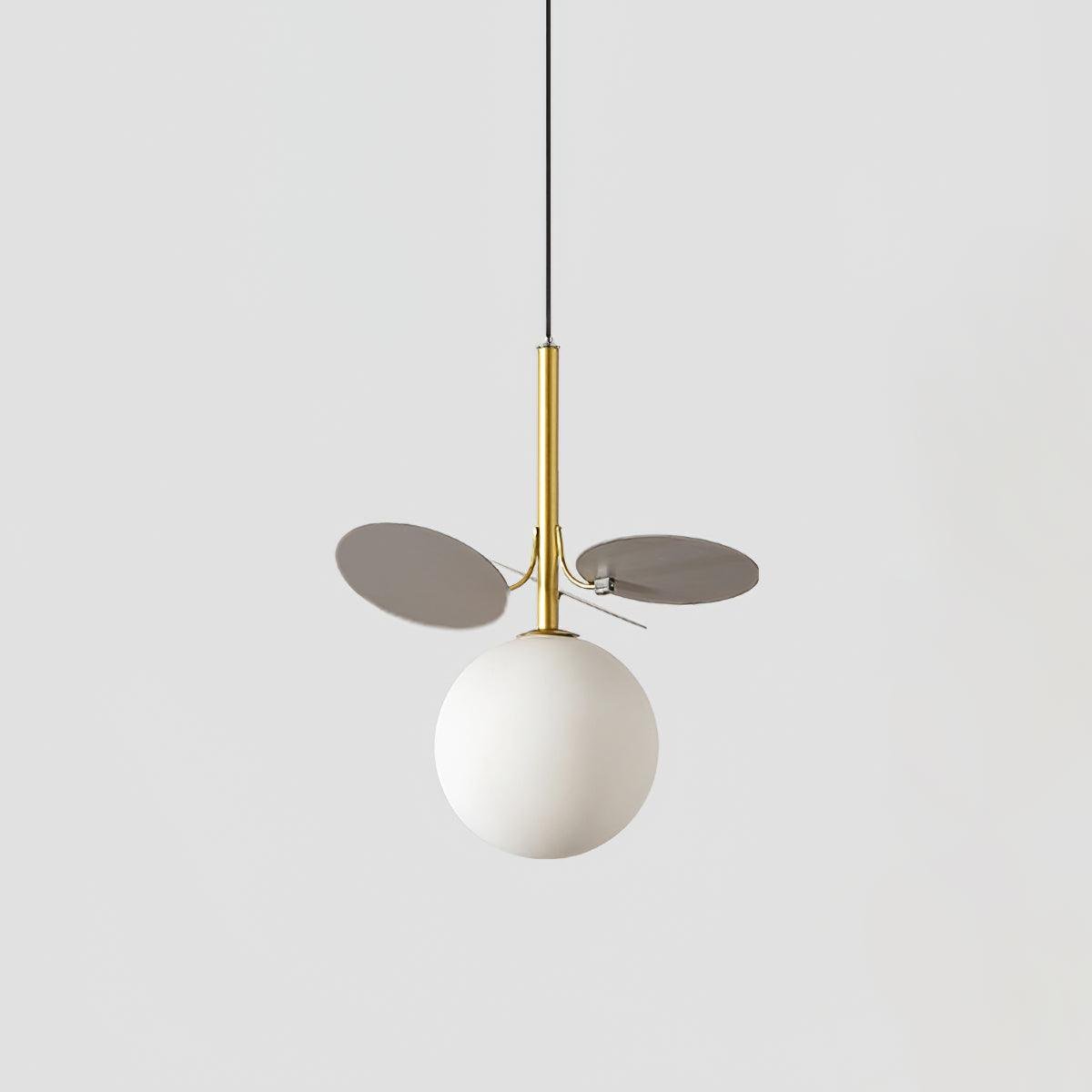 Blanca Pendant Light, Golden and Grey, 7.9 inches Diameter x 8.7 inches Height (20cm x 22cm)