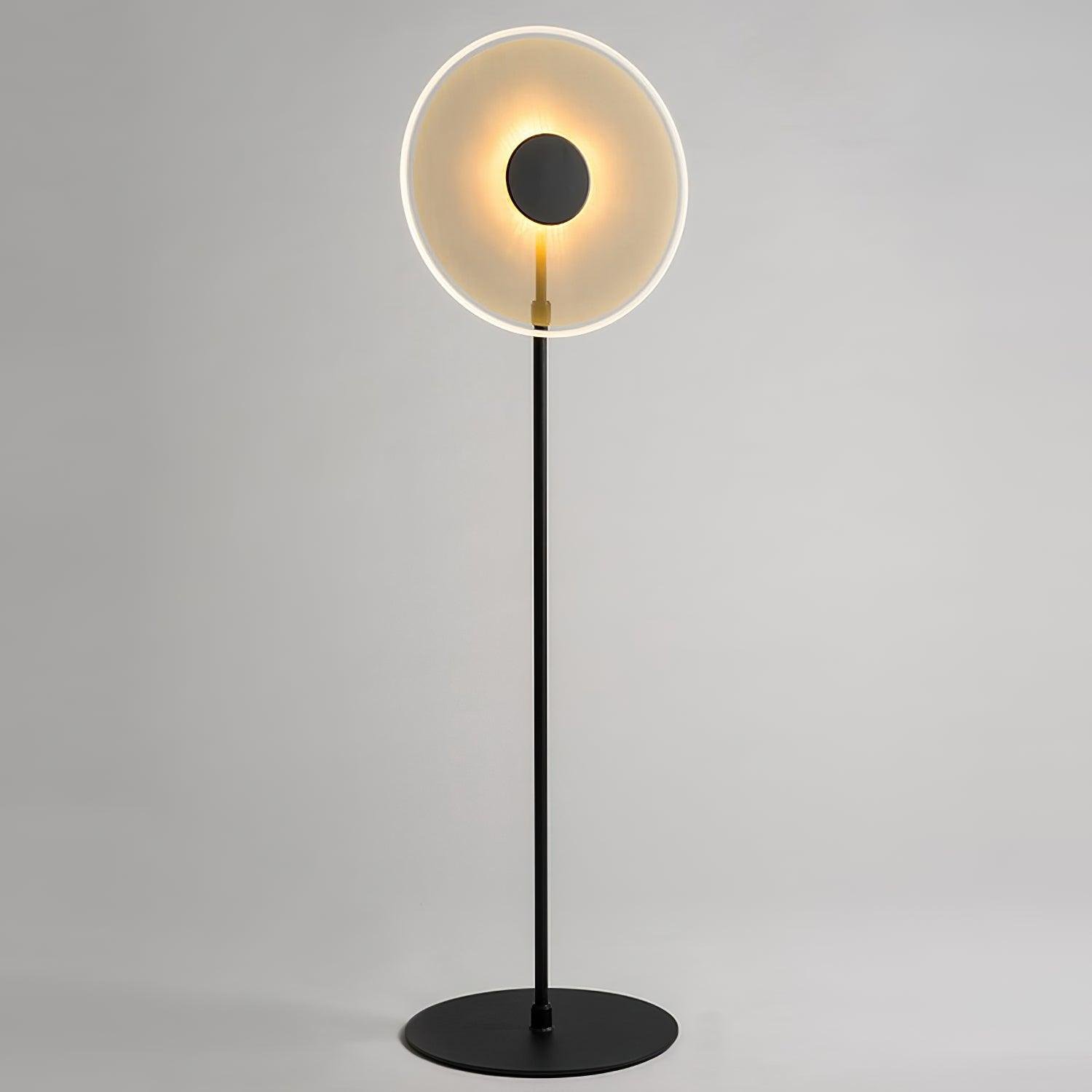 Black Blass Genesis Floor Lamp with EU Plug, Diameter 14.9 inches x Height 59 inches (Diameter 38cm x Height 150cm)