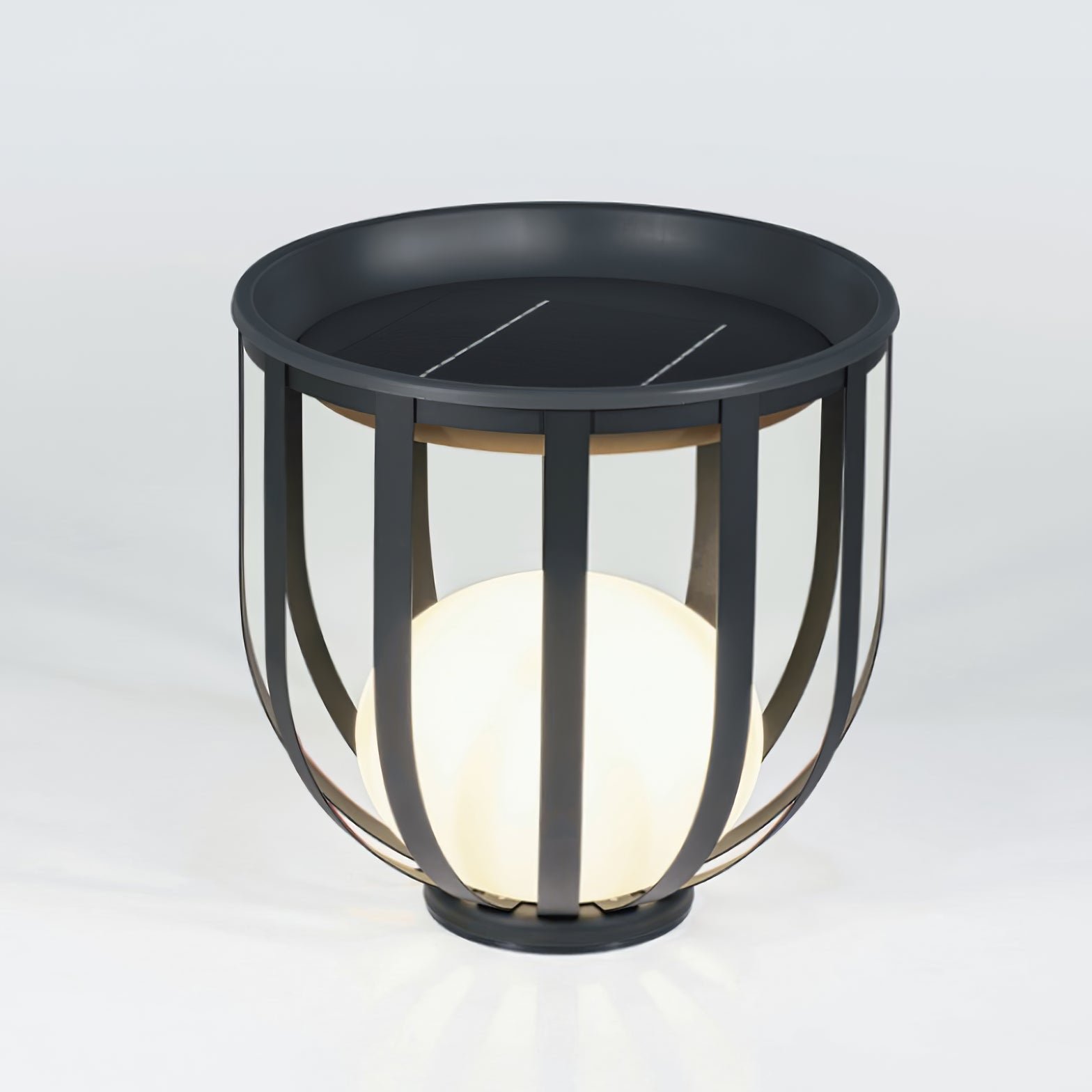 Black Cool Light Outdoor Garden Lamp - Dimensions: ∅ 21.7″ x H 21.3″ / Dia 55cm x H 54cm