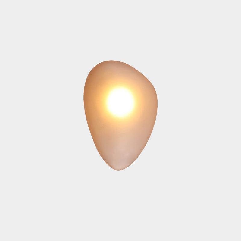 Model C Pebble Wall Lamp: Diameter 7.8 inches x Height 11.8 inches, 20cm diameter x 30cm height, Amber color, Cool Light.