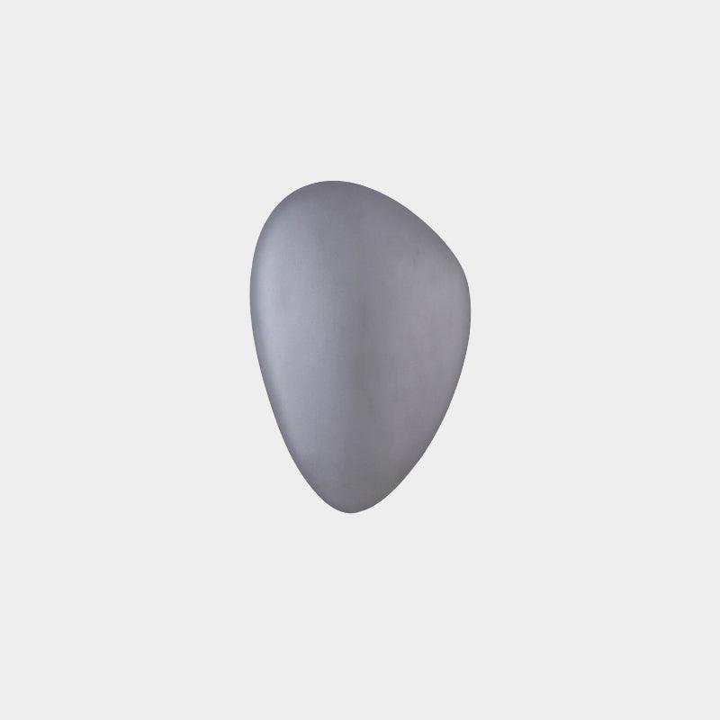 Pebble Wall Lamp Model C: 7.8" Diameter x 11.8" Height, 20cm Diameter x 30cm Height, in Smoky Gray with Cool Light