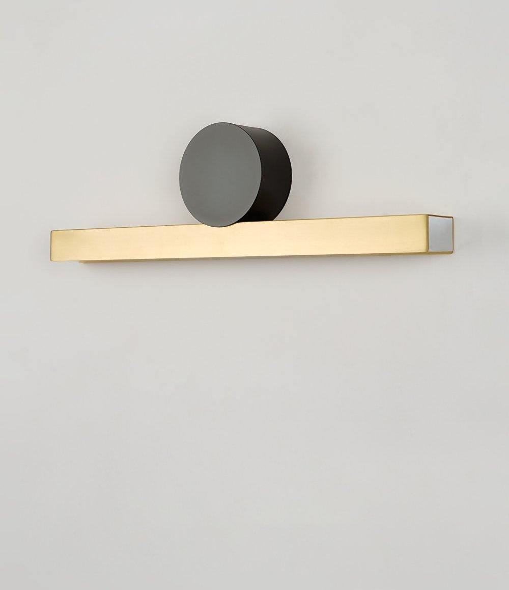 Style A Cale Wall Lamp in Polished Brass, Cold White, measuring 17.7″ L x 5.2″ H (45cm x 13cm)