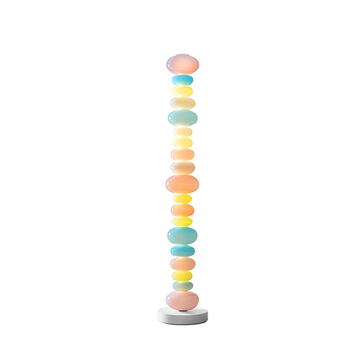 Candy Floor Lamp Model A with Multicolor EU Plug, Dimensions: Diameter 11.8″ x Height 61″ (30cm x 155cm)