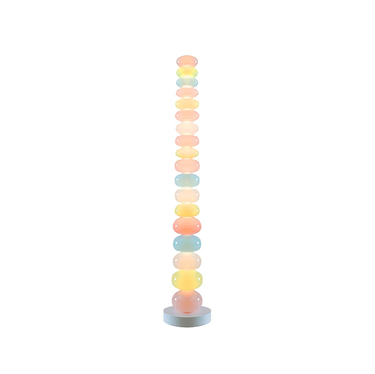 Candy Floor Lamp Model B in Multicolor with EU plug, measuring 11.8" in diameter and 61.4" in height (30cm x 156cm).