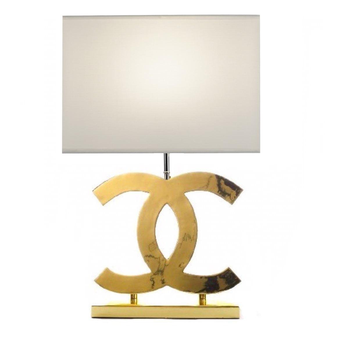 Stainless Steel Table Lamp Φ 14.3″ x H 24.4″ , Dia 36.5cm x H 62cm , Gold+White , EU plug