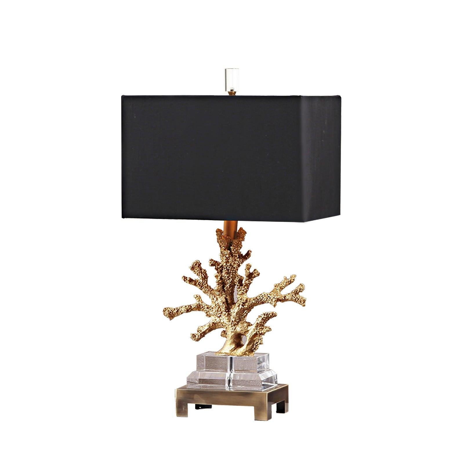 Black Coral Table Lamp with a diameter of 14.2 inches and a height of 26.8 inches (36cm x 68cm) featuring an EU plug.