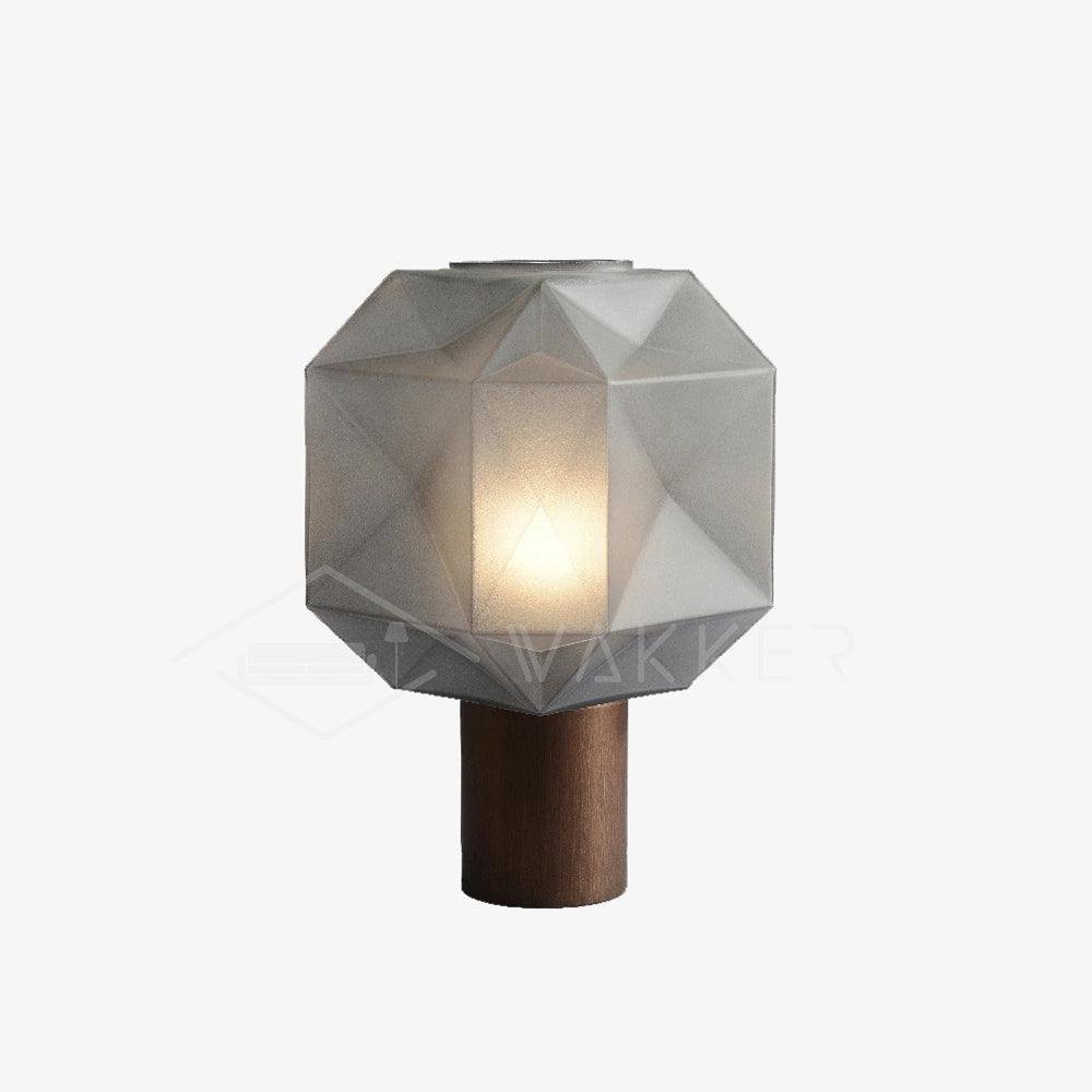 Smoky Cubo Table Lamp European Plug - Diameter 11″ x Height 15.7″ (28cm x 40cm)