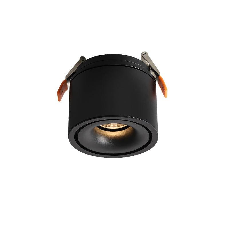 Cylinder Recessed LED Downlight ∅ 3.9″ x H 3.3″ Set of 10 , Black , Cool Light