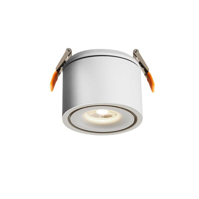 Cylinder Recessed LED Downlight ∅ 3.9″ x H 3.3″ Set of 10 , White , Cool Light